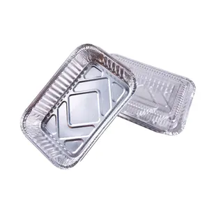 800ml Disposable Aluminum Foil Food Tray Party Aluminum Foil Barbecue Grill Tray