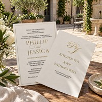 Cartes d'invitation personnalisées en papier d'art ivoire avec dorure à chaud pour cérémonie de jardin, vente en gros, fabricant OEM, fournisseur d'usine, papeterie de mariage