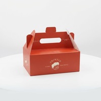 Boîte à gâteau d'anniversaire personnalisée, boîte d'emballage carrée en carton épais, boîte à gâteau à poignée, emballage cadeau pour dessert à une seule couche