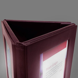 Menu électronique LED rouge en gros, 3 lumières, menu lumineux LED, carte de menu illuminée, support de table - Product Image 3