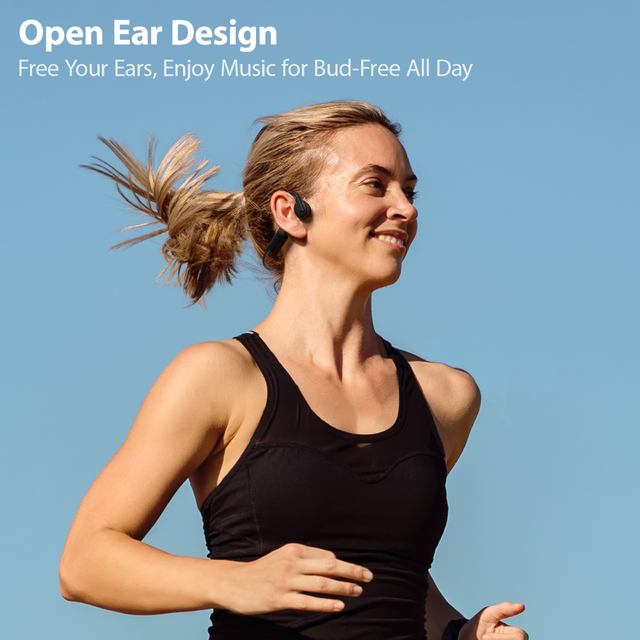 Eson New Arrival Wireless Headphone Headset Bone Conduction Waterproof Clip Earbuds With IPX5 for Running Cycling Outdoor