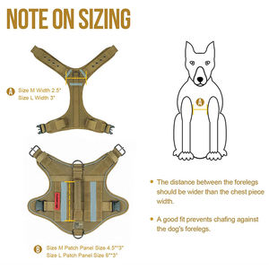Chaleco Táctico Reflectante Ajustable para Mascotas, Arnés de Servicio al Aire Libre, Fácil Control para Perros Medianos y Grandes - Product Image 3