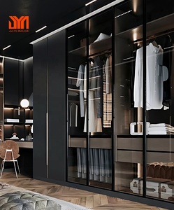 JYN High End Clothes Cabinet Wardrobe Walkin <strong>Closets</strong> Systems Furniture Design Custom Luxury Bedroom <strong>Big</strong> Wooden Walk in <strong>Closet</strong> - Product Image 2