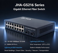 Switch Ethernet Fibre Gigabit 18 ports, 2 ports SFP 1000Base-X et 16 ports Ethernet RJ45 10/100/1000Base-T(X)