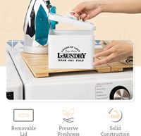 Distributeur de feuilles de séchage pour sèche-linge, carré, en fer blanc, style ferme, avec couvercle, personnalisable, boîtes et bacs de rangement pour feuilles de séchage, pour linge et vêtements