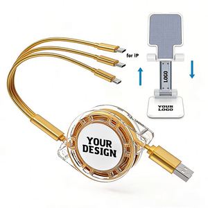 Gift Promotional Customized Brand Logo Design 3In1 <b>Usb</b> Charging Wholesale <b>Usb</b>-<b>C</b> <b>Plug</b> Charger Cable - Product Image 1