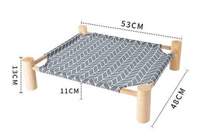 คุณภาพสูงแฟชั่นผ้าลินินเตียงสัตว์เลี้ยงไม้เตียงแมวสี่ฤดูกาลสากล - Product Image 4