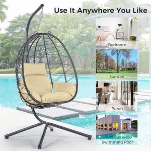 Sân vườn ngoài trời đồ nội thất treo Patio đu ghế ban công Swing Treo Giỏ ghế đu cánh tay ghế - Product Image 3