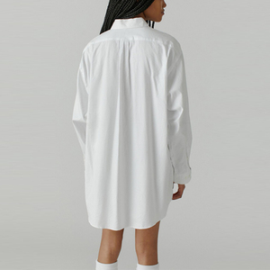 OEM unisex quá khổ nút xuống cổ điển Áo sơ mi dài tay áo với cổ điển Tab cổ áo và túi duy nhất - Product Image 5