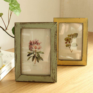 Wholesale Distressed Vintage Wood <strong>Picture</strong> <strong>Frame</strong> <strong>Shabby</strong> <strong>Chic</strong> Painted Botanical Art <strong>Frame</strong> for Farmhouse Home Tabletop Decor - Product Image 4