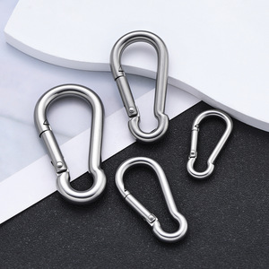 Carabiner Spring <b>Clip</b> | 304 Stainless Steel Snap <b>Hook</b> Clasp for DIY Bag Keychain Backpack Accessory - Product Image 3