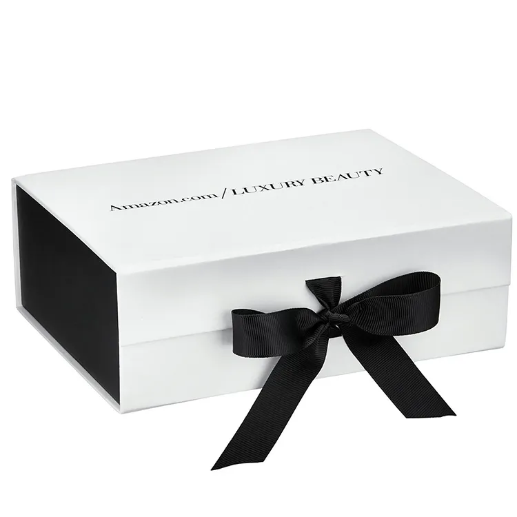 Sanyao Custom Logo Zwart Premium Karton Papier Gift Box Hair Extensions Bundel Verpakking Dozen Voor Pruiken