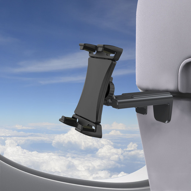 Universal Travel Essentials Adjustable Flying Phone Mount Airplane Tablet Holder for iPad Galaxy Pad iPhone Samsung Switch