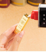 Briquet vintage au kérosène en forme de barre d'or, porte-clés portable
