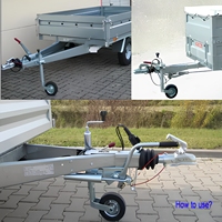 Nouvelle roue de jockey en acier au carbone zingué 150 kg, 200x50 mm, pneu en caoutchouc massif, pour caravane, bateau, remorque, certifiée ISO9001 ERA
