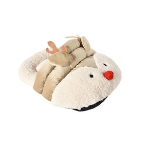 ที่นอนสัตว์เลี้ยงแบบนุ่มสำหรับสุนัขถ้ำที่นอนสัตว์เลี้ยงดีไซน์รูปกวางสำหรับเทศกาลคริสต์มาส - Product Image 1