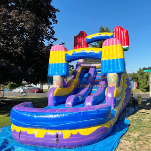 Tobogán inflable con forma de paleta de helado para niños, tobogán acuático inflable para niños. - Product Image 3