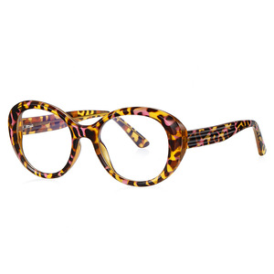 Nouvelles femmes à la mode nouvelles lunettes lentilles coupées bleues CP TR90 petit alliage ovale insérer charnière à ressort Prescription - Product Image 1