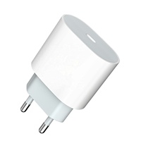 Pengisi Daya Cepat 20W PD Tipe C Charger Dinding Colokan EU Set Pengisi Daya Ponsel Adaptor Daya USB C Kompatibel dengan Ponsel