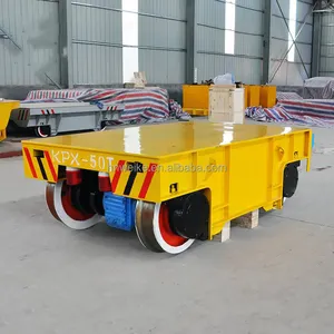 Trackless Electric Flat Car Battery 3 Ton 30 Ton Electric Rail Trolley Transfer Cart