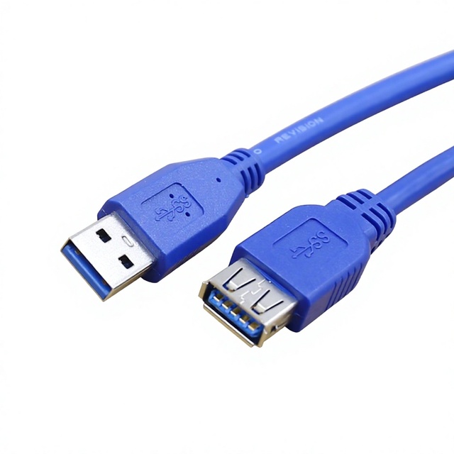 Physical Stock USB 30 Extension Cable Male-to-female Extender Computer Port Expander Blue Black Semi-enclosed Design Oxygen-Free