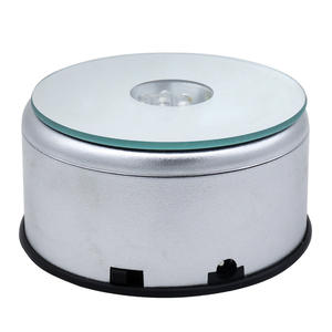 다채로운 회전베이스 LED 램프 홀더 빛나는 디스플레이 크리스탈 장식품 공예 3D 내부 조각 배터리 침실을 위해 작동 - Product Image 3