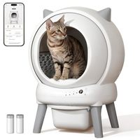 Selbstreinigende Katzentoilette Automatische Katzentoilette Selbstreinigend für Mehrere Katzen Auto-Roboter mit Doppeltem Sicherheitsschutz