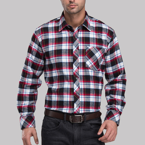 Mejor venta <span class=keywords><strong>barato</strong></span> patrón Fancy <span class=keywords><strong>Plaid</strong></span> camisas de algodón para hombres venta al por mayor de camisa de manga larga - Product Image 2