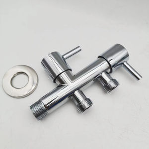 Compagnon de toilette Séparateur d'eau en 4 parties Vanne triangulaire Robinet de douche d'angle à trois voies One-In-Two-Out Accessoires de robinet d'hôtel - Product Image 6