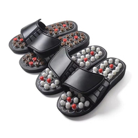 Chaussures de massage des pieds de style japonais, pantoufles de massage rotatives d'acupression pour le bien-être et la santé des pieds
