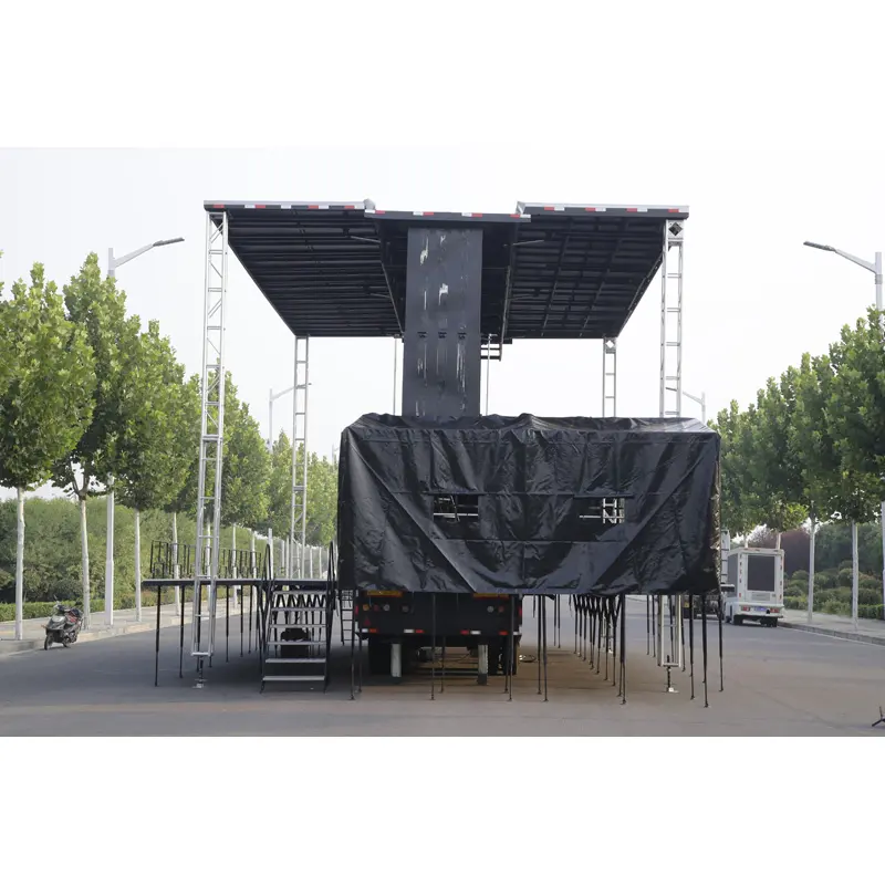 mobile stages with hydraulic system for Performing Stage Truck LED Screen mobile stage truck for sale