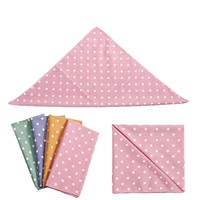 Foulard pour chien de style européen et américain, motif à pois en coton doux, mignon, pour chiot, écharpe triangulaire quotidienne, tour de cou pour animal de compagnie, printemps