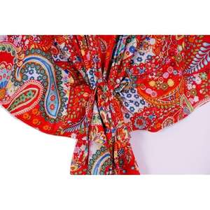 Kaftan en coton de qualité supérieure pour femmes, kaftan indien à fleurs, kaftan long, vêtements de nuit, kaftan indien à prix de gros - Product Image 6