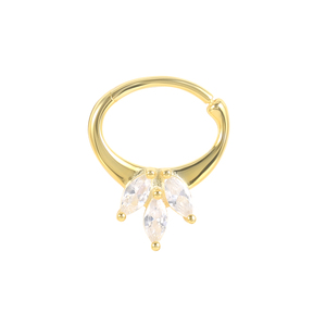 ROXI 925 <b>Sterling</b> <b>Silver</b> Horse Eye Zircon <b>Nose</b> Ear Cartilage Septum <b>Rings</b> Earring - Product Image 1