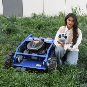 Free Shipping Diesel Engine Small <b>Robot</b> Grass Cutter Cutting Width 800mm 1000mm 1200mm <b>Remote</b> <b>Control</b> Crawler Lawn Mower - Product Image 4