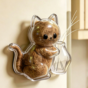 Imán de nevera transparente OEM con diseño de gato, para guardar recuerdos de pelo de mascota, regalo para amantes de las mascotas, amuleto para bolso con pelo de perro, mini conservador de pelo de perro. - Product Image 1