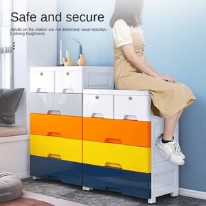 Armoire <span class=keywords><strong>de</strong></span> rangement épaissie pour enfants, meuble <span class=keywords><strong>de</strong></span> rangement en plastique, boîte <span class=keywords><strong>de</strong></span> rangement simple pour la maison, rangement pour chaussures décontractées - Product Image 3