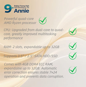 Servidor de Almacenamiento NAS Mini para Pequeñas Empresas Ds925+ de 4 Bahías con 2 Puertos 2*2.5GbE Integrados, AMD Ryzen <span class=keywords><strong>V1500B</strong></span> de Cuatro Núcleos - Product Image 4