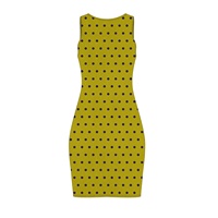 Robe pull en maille moulante mi-longue à fermeture éclair, à pois et colorblock, brodée, personnalisée pour la sororité grecque Iota Phi Lambda