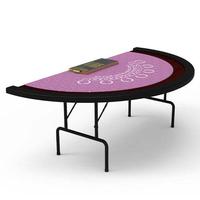 YH Mini Table De Blackjack Pliante Petite Table Pokertisch Black Jack Casino Table De Cartes De Jeu Bleue