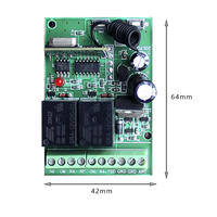 2 canaux 433MHz sans fil RF télécommande ABS matériel LED portail électrique domotique porte de garage récepteur émetteur