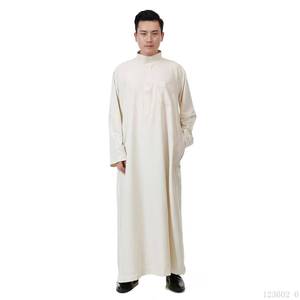 Ramadan <b>Men's</b> White <b>Thobe</b> Islamic Ethnic Prayer Anti-Static Choli Arab Traditional Clothing - Product Image 2