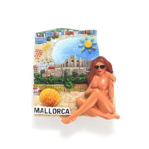 Imán de recuerdo de resina 3D personalizado para chica de la playa, diseño Sexy, pegatina para nevera de España, imán para recuerdo de las islas españolas, regalo de viaje - Product Image 5