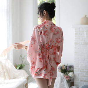ชุดชั้นในเซ็กซี่แบบใหม่ ลายดอกไม้สีชมพูสไตล์ญี่ปุ่น น่ารักบริสุทธิ์ ชุดกิโมโน/ยูกาตะ ขายส่งจากโรงงานและรับดรอปชิป - Product Image 4