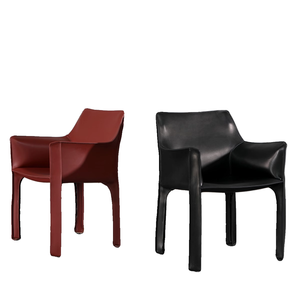 Fauteuil en cuir écologique de style contemporain moderne, mobilier italien, pour hôtel, appartement, salon, salle à manger - Product Image 2