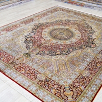 8x10ft véritable couverture naturelle style persan turc fait à la main 100% tapis de soie chinois