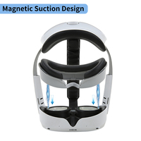 Remplacement de coussinet facial en cuir résistant avec support d'interface accessoires Vr souples 3 en 1 couverture de visage adaptée pour Pico 4 VR
