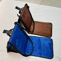 Tapis de prière moderne pliable et rembourré avec dossier, fabriqué à la machine, violet, pour les voyages et la maison