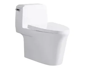 High Quality White Single Flush Rimless Floor Mounted ceramic siphon one piece toilet bowl for bathroom