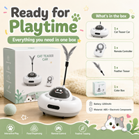 Distributeur de nourriture pour chien et chat moderne, écologique et de qualité supérieure, avec motif de dessin animé |   Distributeur automatique de friandises rechargeable |   Jouet interactif pour animaux de compagnie